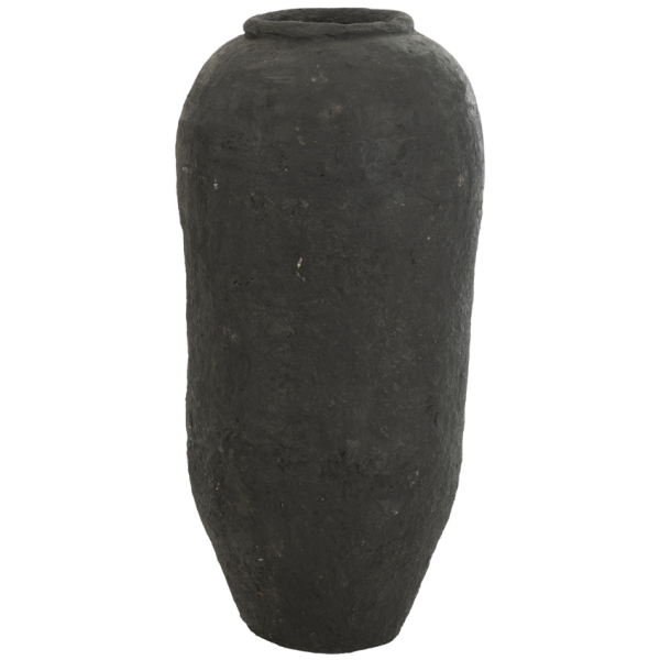 Černá váza J-line Mochos 99 cm  - Výška99 cm- Průměr 48 cm
