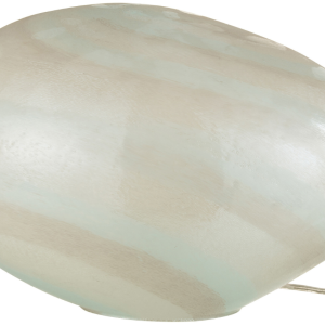 Bílá skleněná stolní lampa J-line Oyster 24 cm  - Výška24 cm- Šířka 30 cm