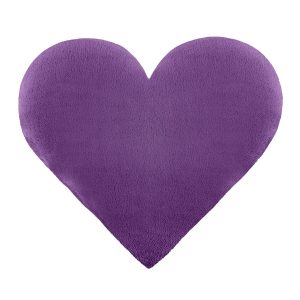 Bellatex Tvarovaný polštářek Srdce fialová
