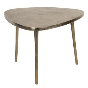 Aluminiový odkládací stolek ve zlaté barvě Asymétrique - 77*77*54 cm Clayre & Eef  - -