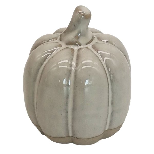 Béžová porcelánová dekorace Pumpkin XS - Ø 6*7 cm Clayre & Eef  - -