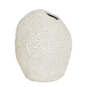 Béžovo-bílá keramická váza Kyana M - Ø 17*20