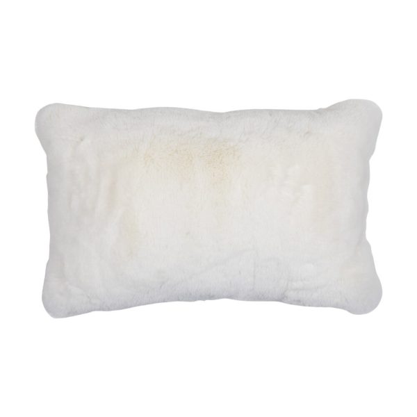 Bílý plyšový měkoučký polštář Soft Teddy White Off - 30*15*50cm  Mars & More  - -