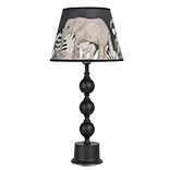 Černá stolní lampa Elephant – Ø 27*57 cm E27/max 1*60W Clayre & Eef  - -