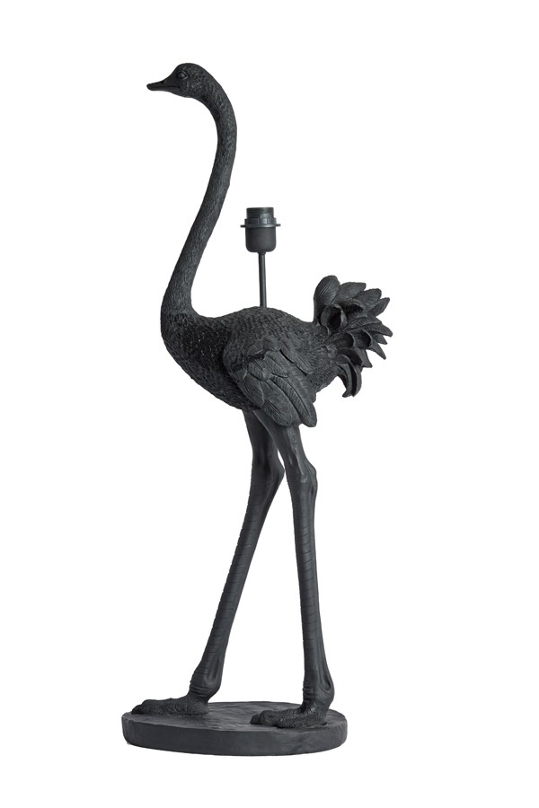 Černá stolní lampa pštros Ostrich black - 38*27*95 cm / E27 Light & Living  - -