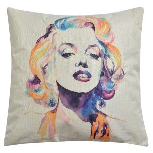 Dekorační polštář s portrétem Marilyn Monroe - 43*43 cm Clayre & Eef  - -