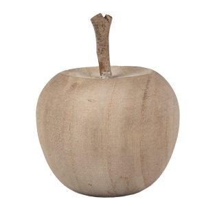 Dřevěná dekorace jablko Wood Apple - 12*12*14 cm Clayre & Eef  - -