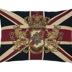 Gobelínový polštář se znakem vlajky Velké Británie - 45*15*31cm Mars & More  - -