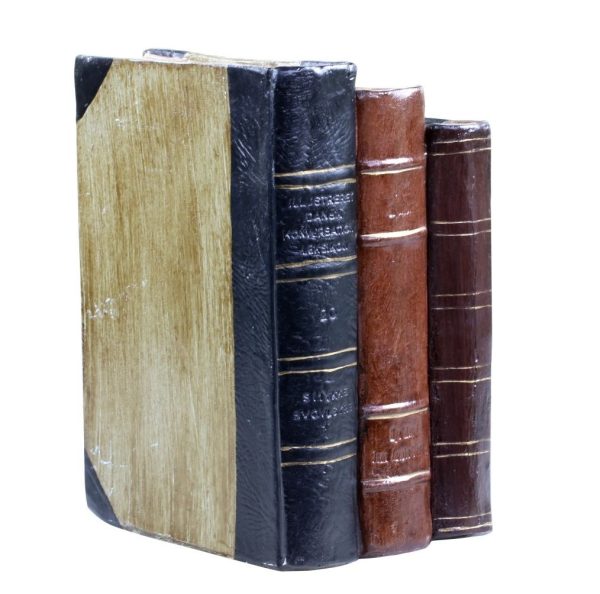 Hnědá antik dekorace knihy Old French Books - 14*12*20cm Chic Antique  - -