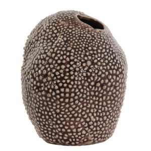 Hnědá keramická váza Kyana M - Ø 17*20