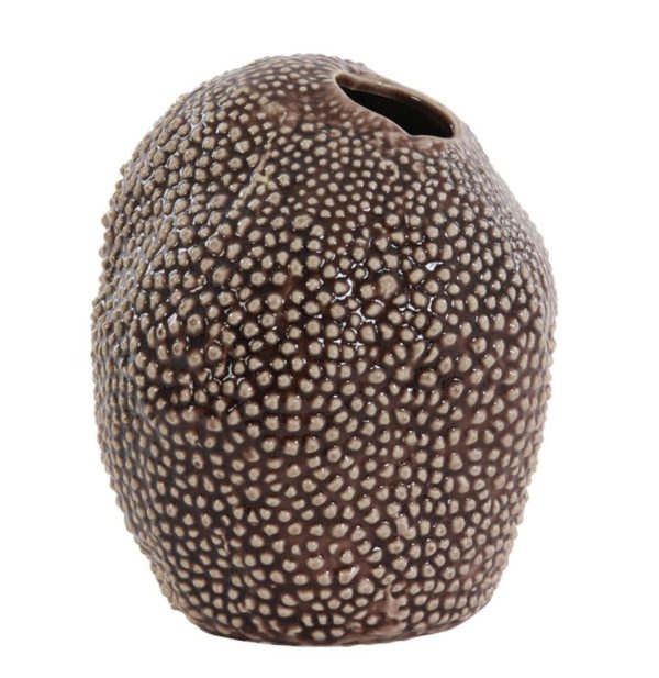 Hnědá keramická váza Kyana M - Ø 17*20