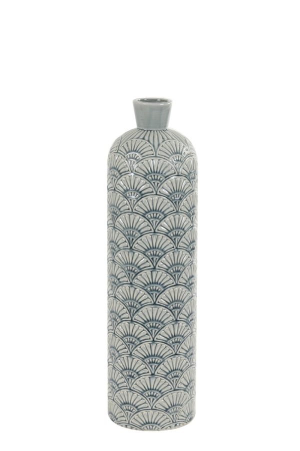 Šedomodrá keramická váza Potenza - Ø16*59 cm Light & Living  - -