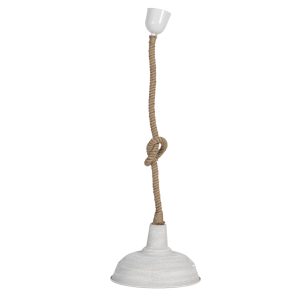 Kovová závěsná lampa na provazu Cupidon – Ø 25*16 cm E27/max 1*60W Clayre & Eef  - -
