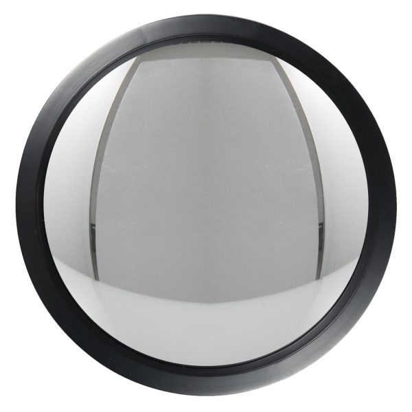 Kulaté zrcadlo v tmavě dřevěném rámu - Ø 39 cm Clayre & Eef  - -
