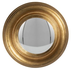 Nástěnné zrcadlo s masivním zlatým rámem Beneoit – Ø 24 cm Clayre & Eef  - -