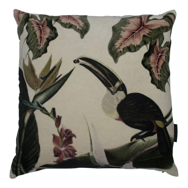 Sametový polštář exotic Toucan - 45*45*10cm Mars & More  - -