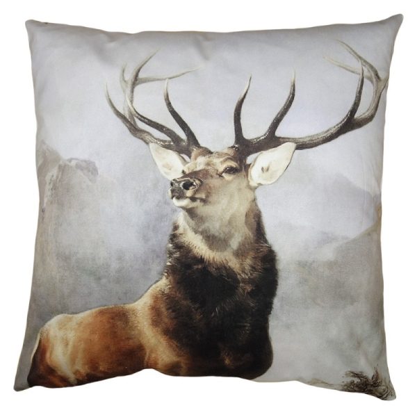 Sametový povlak na polštář Jelen Deer - 45*45 cm Clayre & Eef  - -