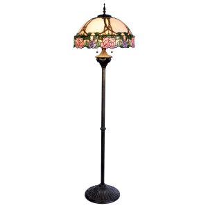 Stojací lampa Tiffany - Ø 50*164 cm 3x E27 / Max 60W Clayre & Eef  - -