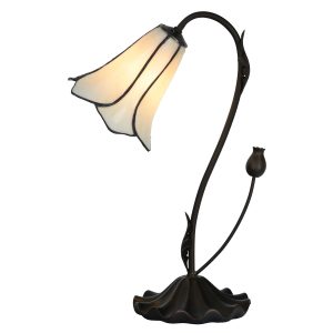Stolní lampa ve tvaru květu Tiffany Cloches - Ø 17 * 43 cm E14 / max 1 * 25W Clayre & Eef  - -