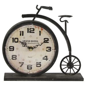 Stolní hodiny ve tvaru retro jízdního kola - 23*7*22 cm Clayre & Eef  - -