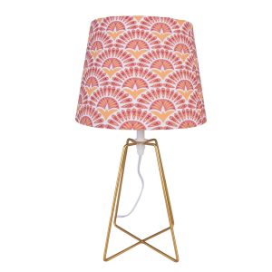 Stolní lampa s barevným vintage stínidlem Viléy - Ø 20*35 cm E27/ 1*60W Clayre & Eef  - -
