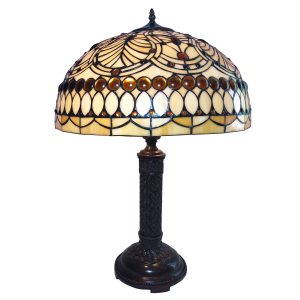 Stolní lampa Tiffany Adélie – Ø 46*62 cm E27/max 2*60W Clayre & Eef  - -