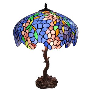 Stolní lampa Tiffany Arbre – Ø 43*61 cm E27/max 2*60W Clayre & Eef  - -