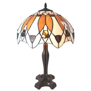 Stolní lampa Tiffany Avelline – Ø 41*57 cm E27/max 2*60W Clayre & Eef  - -