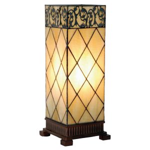 Stolní lampa Tiffany Filigree - 18*45 cm 1x E27 / max 40w Clayre & Eef  - -