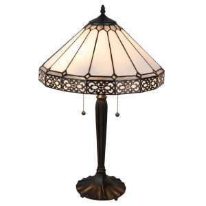 Stolní lampa Tiffany Tatienne - Ø 41*62 cm / E27 / Max. 2x60 Watt Clayre & Eef  - -