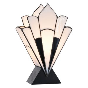 Stolní lampa Tiffany ve vějířovitém tvaru Barea - 36*3*21 cm Clayre & Eef  - -