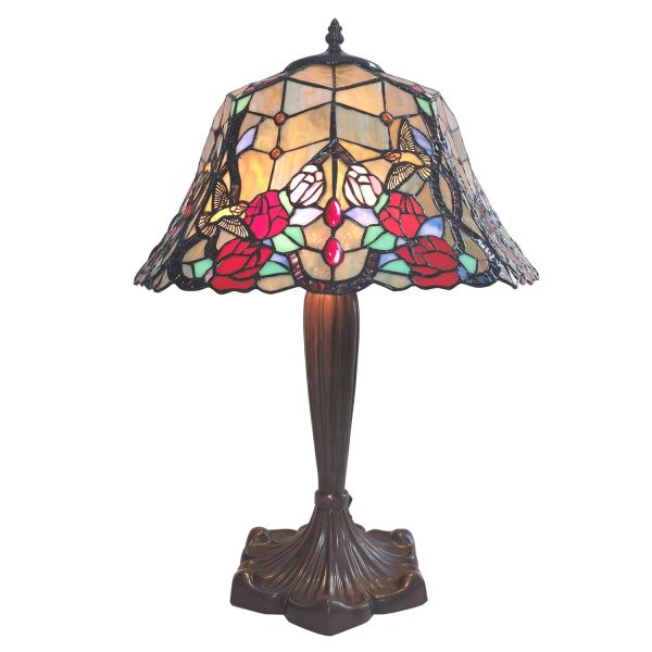 Stolní lampa Tiffany Veronique – Ø 42*58 cm E27/max 2*60W Clayre & Eef  - -