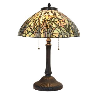 Stolní Tiffany lampa Aglaie – Ø 40*60 cm E27/max 3*60W Clayre & Eef  - -