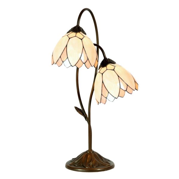 Stolní Tiffany lampa Flowers - Ø 33*61 cm Clayre & Eef  - -
