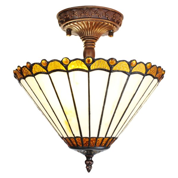 Stropní svítidlo lampa Tiffany Elegant - Ø 29*30 cm E14/max 2*25W Clayre & Eef  - -
