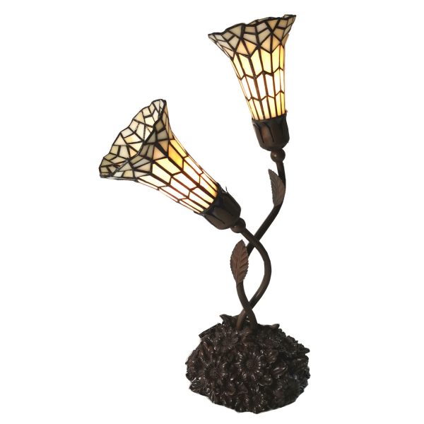 Tiffany stolní lampa Carillon - 34*25*58 cm E14/max 2*25W Clayre & Eef  - -