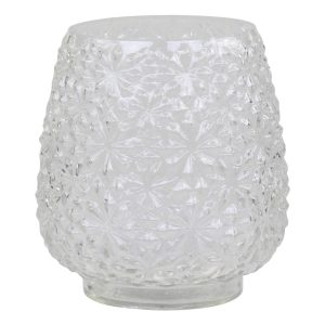 Transparentní skleněná dekorační váza / svícen Drea - Ø 14*15cm Chic Antique  - -