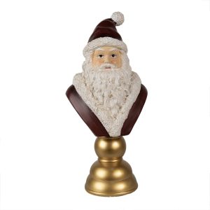 Vánoční dekorace busta Santa - 19*15*40 cm Clayre & Eef  - -