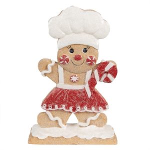 Vánoční dekorace perníček s lízátkem Gingerbread Man - 14*5*21 cm Clayre & Eef  - -