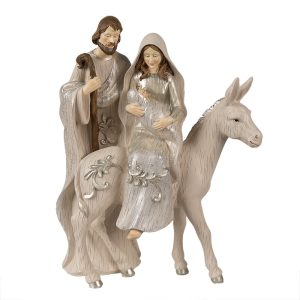 Vánoční dekorace socha vánoční betlém Svatá rodina - 24*16*32 cm Clayre & Eef  - -