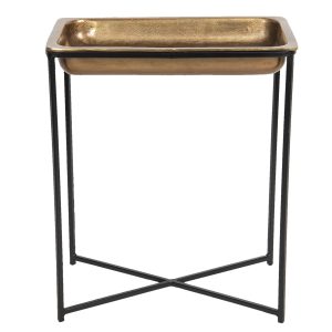 Vintage odkládací stolek ve zlatém provedení Marrok - 53*54*62 cm Clayre & Eef  - -