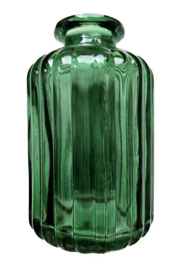 Zelená skleněná dekorační vázička / svícen Tilli - Ø  6*10 cm Sommerfield  - -