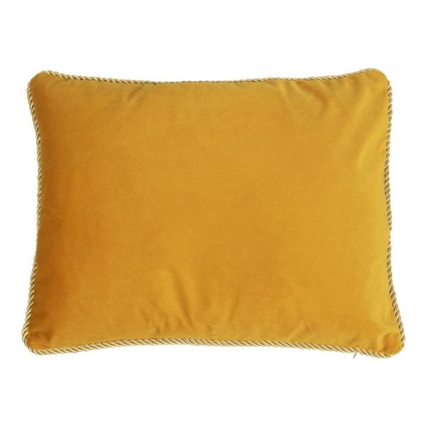 Zlatý sametový polštář s pleteným lemem - 35*45*10cm Mars & More  - -