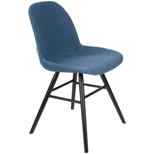 Modrá látková jídelní židle ZUIVER ALBERT KUIP  - Výška81