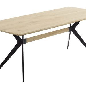 Světlý dubový jídelní stůl Kave Home Amethyst 160 x 90 cm  - Šířka160 cm- Hloubka 90 cm