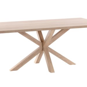Dubový jídelní stůl Kave Home Argo 160 x 100 cm s přírodní kovovou podnoží  - Výška78 cm- Šířka 160 cm