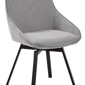 Světle šedá látková jídelní židle Kave Home Jenna  - Výška86 cm- Šířka 45 cm