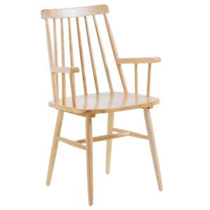 Dřevěná jídelní židle Kave Home Tressia s područkami  - Výška87 cm- Šířka 53 cm