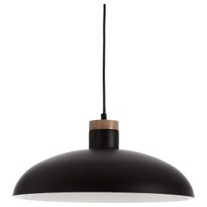 Černé kovové závěsné světlo Kave Home Gotram 38 cm  - Výška16