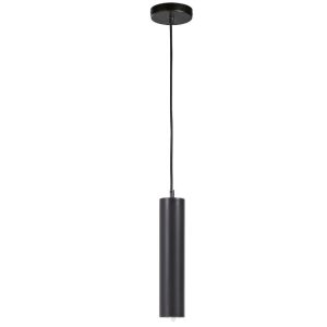 Černé kovové závěsné světlo Kave Home Maude  - Výška37 cm- Šířka 8 cm